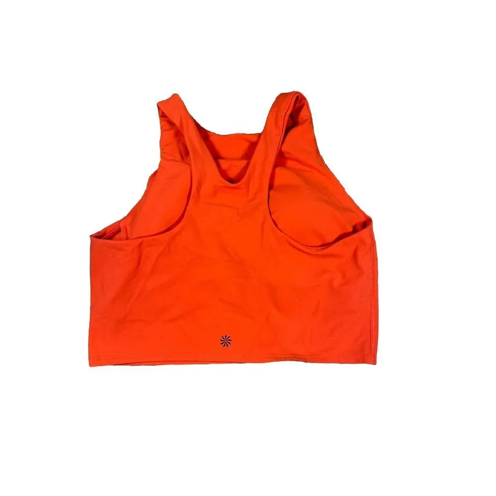 Athleta Women's Activewear Sport‎ Bra Halter Sleeve Orange Medium